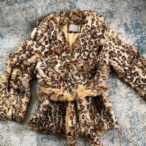 Fur jacket (leopard color) Sz 46/L